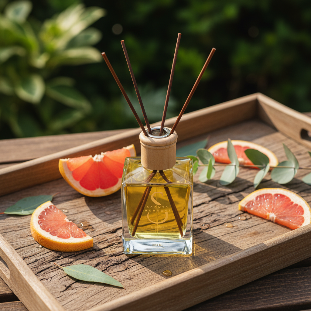 Sugared Grapefruit - Organic overhead with natural depth